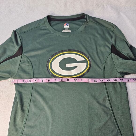 Mens Majestic GREEN BAY PACKERS Shirt size S COOL BASE - Picture 2 of 5
